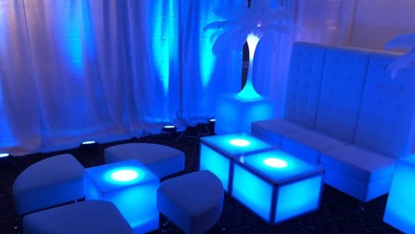 glow lightup pieces available in vip lounge furniture rental for sweet sixteen dj parties, bat mizvahs, and quinceaneras