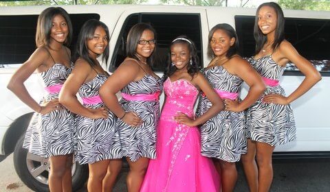 super sweet sixteens arranges limos for the honoree and her court