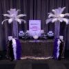 Feather crystal centerpiece long island NY NJ PA CT sweet 16 wedding bat mitzvah bar