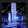 crystal chandelier with swirl available to rent for centerpieces at your sweet 16 or quinceanera