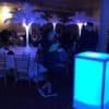 feather centerpieces with glow vase