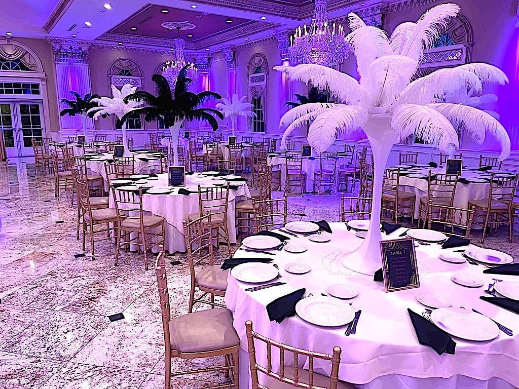 long island centerpiece ny feather ct nj pa nyc new york table decoration party event